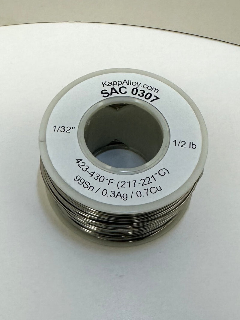 SAC0307 Solid 1/32" x 1/2 lb spool
