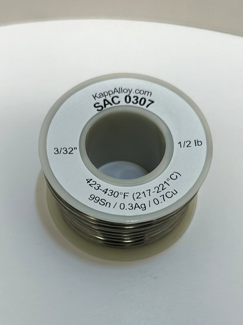 SAC0307 Solid 3/32" x 1/2 lb spool