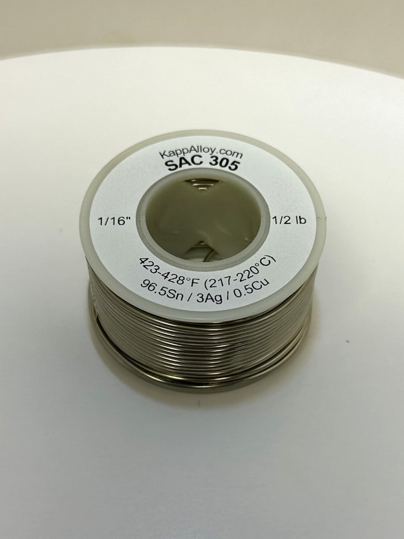 SAC305 Solid 1/16" x 1/2 lb spool