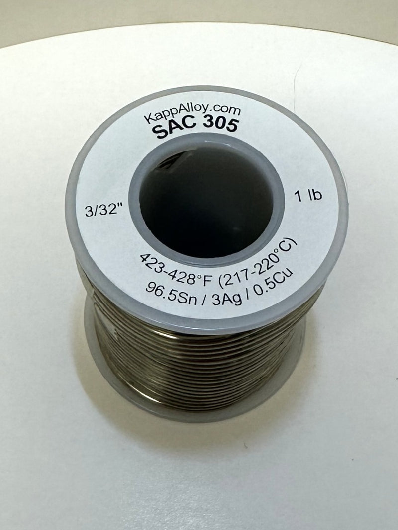 SAC305 Solid 3/32" x 1 lb spool