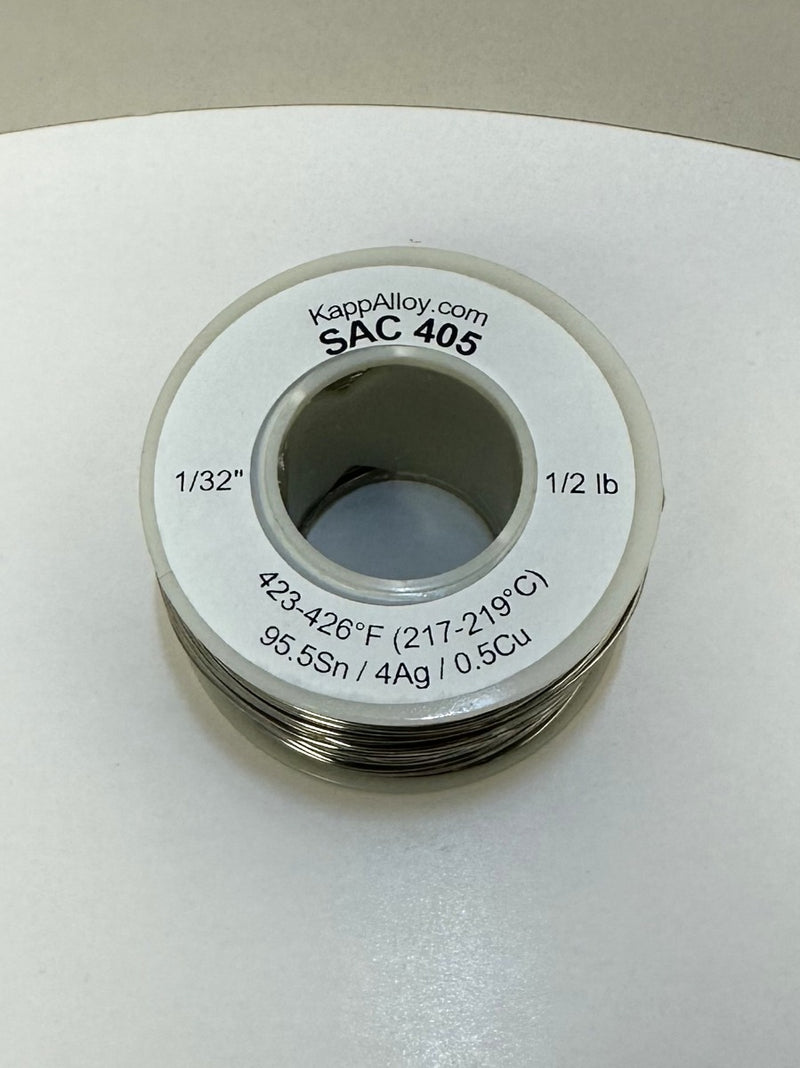 SAC405 Solid 1/32" x 1/2 lb spool