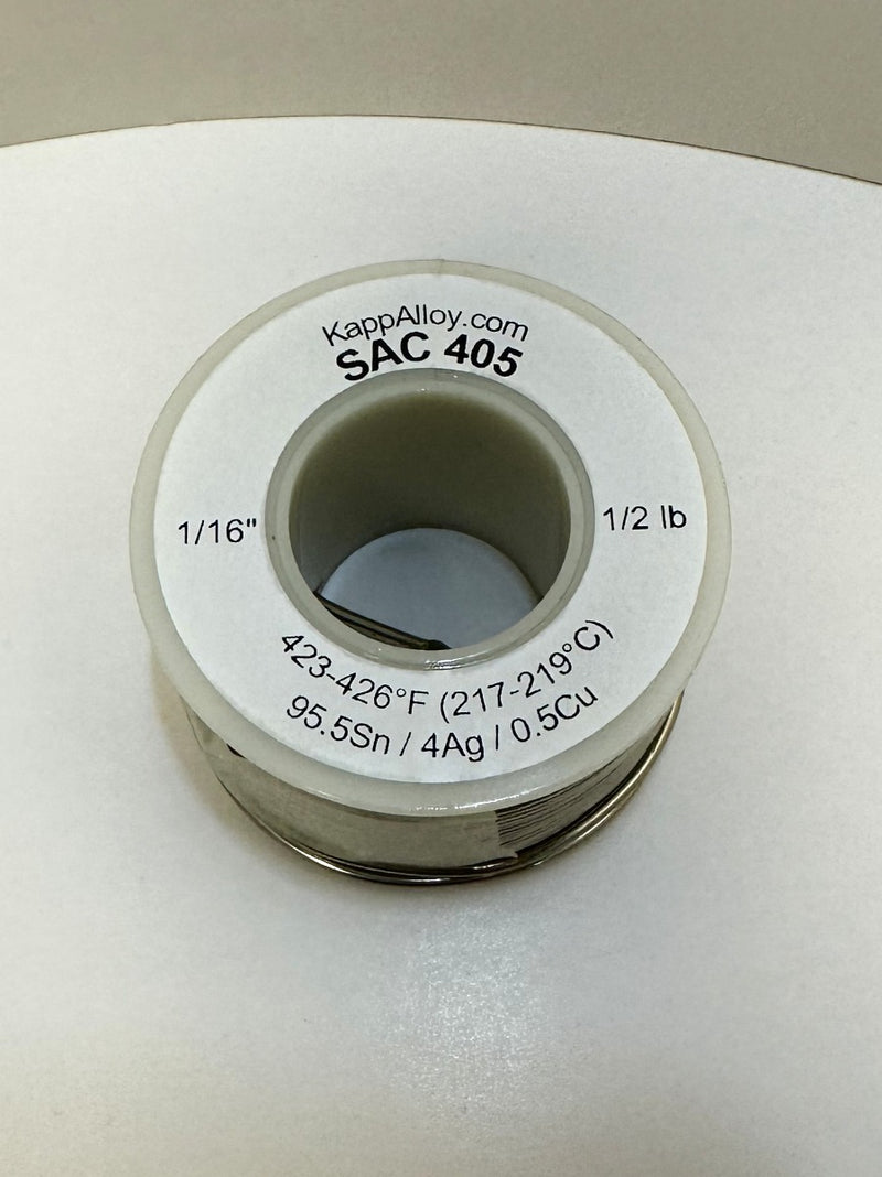 SAC405 Solid 1/16" x 1/2 lb spool