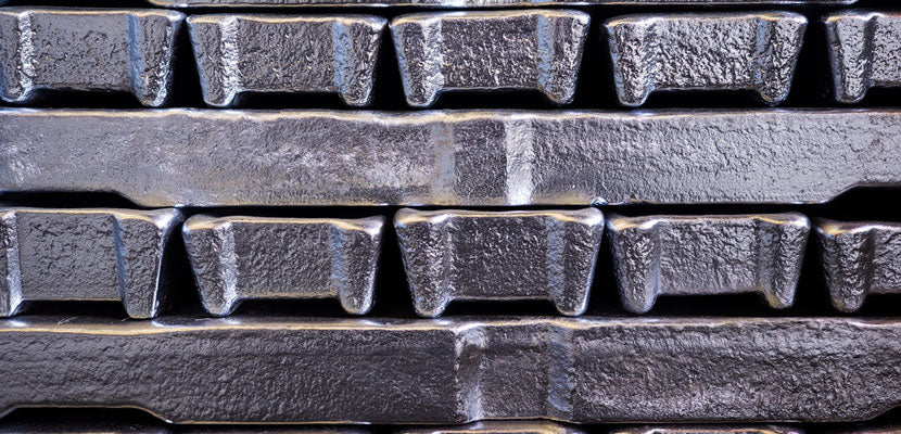 Stacked babbitt alloy ingots